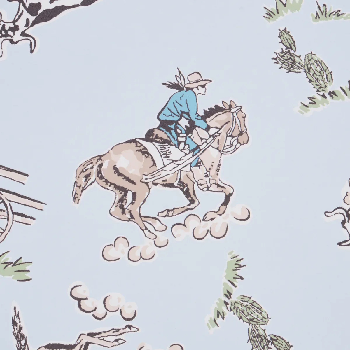 WILD WEST BLUE Schumacher Wallpaper wallpaper - SKU 5014121