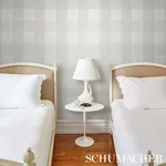WILLA CHECK LARGE - BIRCH Schumacher Wallpaper | Wallpaper T WILLA CHECK LARGE BIRCH Schumacher Wallpaper wallpaper - SKU 5012358