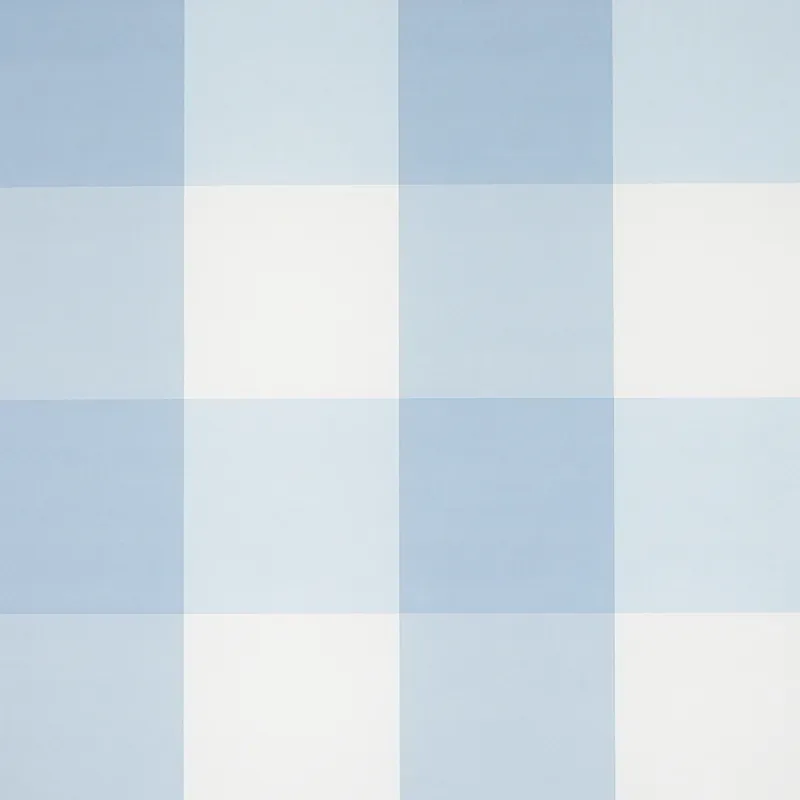 WILLA CHECK LARGE CHAMBRAY Schumacher Wallpaper wallpaper - SKU 5012350