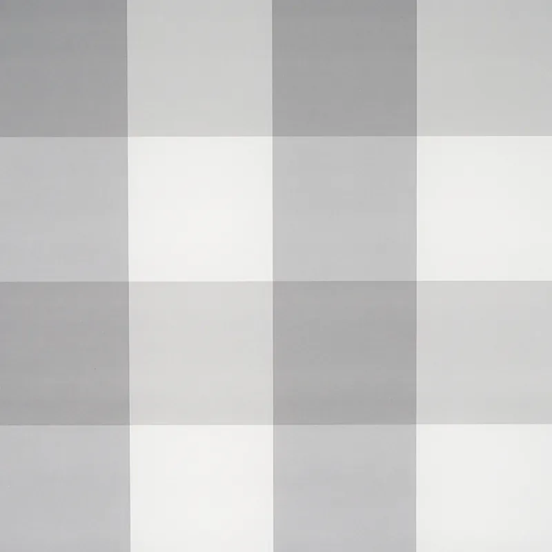 WILLA CHECK LARGE GREY Schumacher Wallpaper wallpaper - SKU 5012357