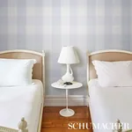 WILLA CHECK LARGE - LAVENDER Schumacher Wallpaper | Wallpape WILLA CHECK LARGE LAVENDER Schumacher Wallpaper wallpaper - SKU 5012355
