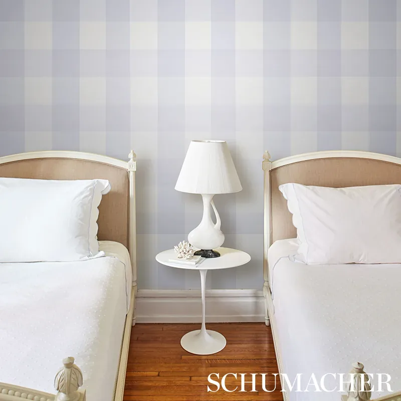 WILLA CHECK LARGE - LAVENDER Schumacher Wallpaper | Wallpape WILLA CHECK LARGE LAVENDER Schumacher Wallpaper wallpaper - SKU 5012355