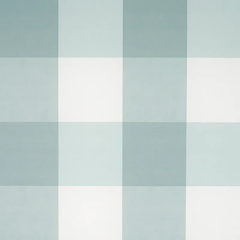 WILLA CHECK LARGE SEAGLASS Schumacher Wallpaper wallpaper - SKU 5012356