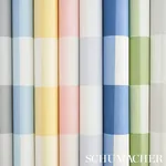 WILLA CHECK LARGE - SEAGLASS Schumacher Wallpaper | Wallpape WILLA CHECK LARGE SEAGLASS Schumacher Wallpaper wallpaper - SKU 5012356