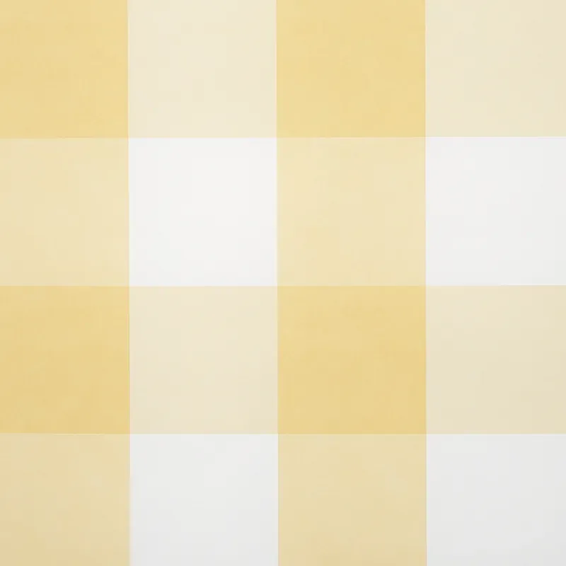 WILLA CHECK LARGE YELLOW Schumacher Wallpaper wallpaper - SKU 5012353