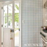 WILLA CHECK SMALL CHAMBRAY Schumacher Wallpaper wallpaper - SKU 5012360