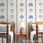 WILLARD HOUSE STENCIL - BLUE Schumacher Wallpaper | Wallpape WILLARD HOUSE STENCIL BLUE Schumacher Wallpaper wallpaper - SKU 5014840