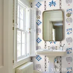 WILLARD HOUSE STENCIL - BLUE Schumacher Wallpaper | Wallpape WILLARD HOUSE STENCIL BLUE Schumacher Wallpaper wallpaper - SKU 5014840