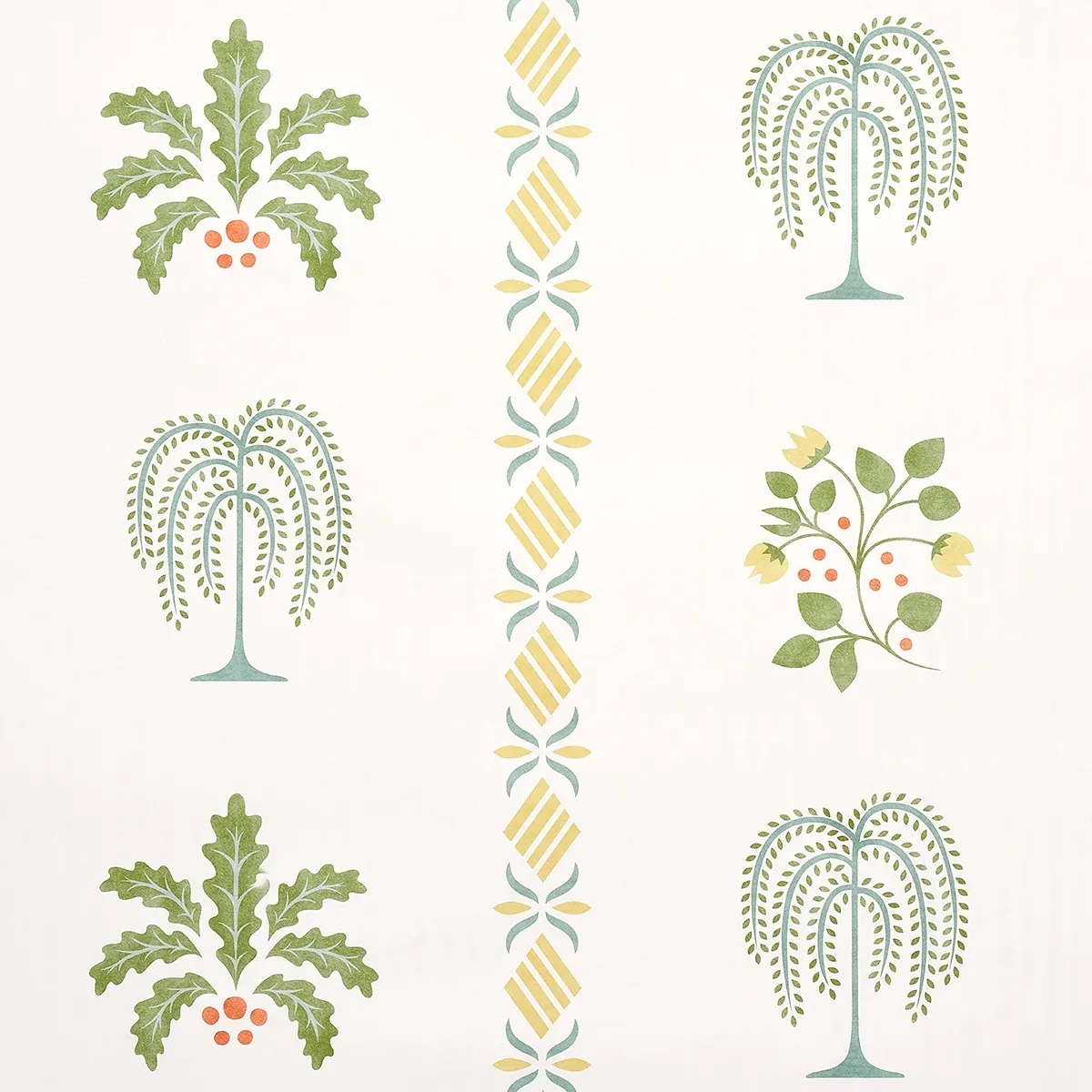 WILLARD HOUSE STENCIL GREEN Schumacher Wallpaper wallpaper - SKU 5014841