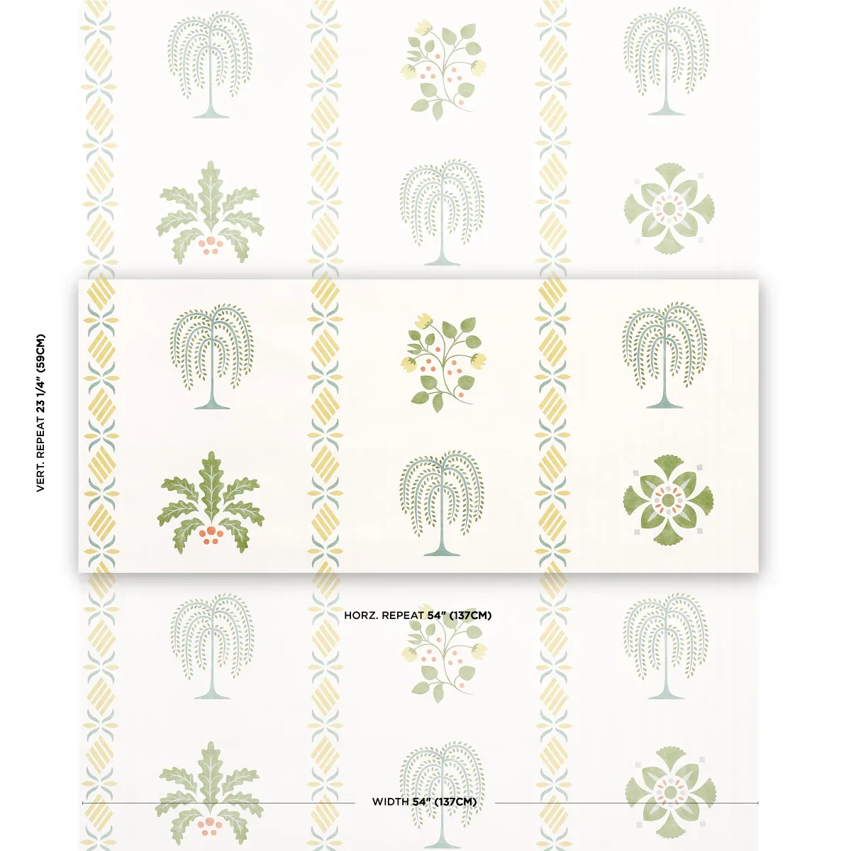 WILLARD HOUSE STENCIL - GREEN Schumacher Wallpaper | Wallpap WILLARD HOUSE STENCIL GREEN Schumacher Wallpaper wallpaper - SKU 5014841