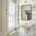 WILLARD HOUSE STENCIL - GREEN Schumacher Wallpaper | Wallpap WILLARD HOUSE STENCIL GREEN Schumacher Wallpaper wallpaper - SKU 5014841