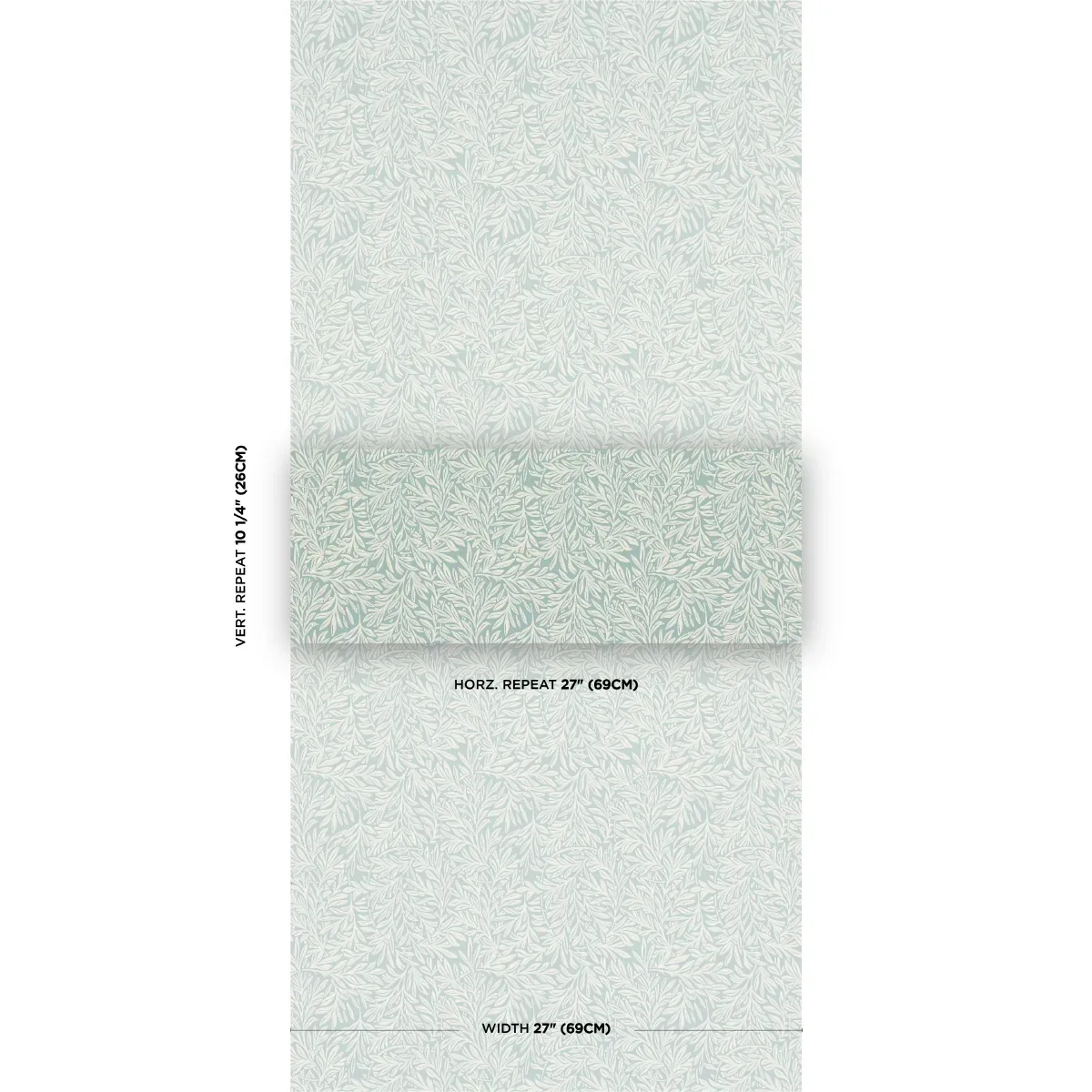 WILLOW LEAF AQUA Schumacher Wallpaper wallpaper - SKU 5004139