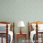 WILLOW LEAF AQUA Schumacher Wallpaper wallpaper - SKU 5004139