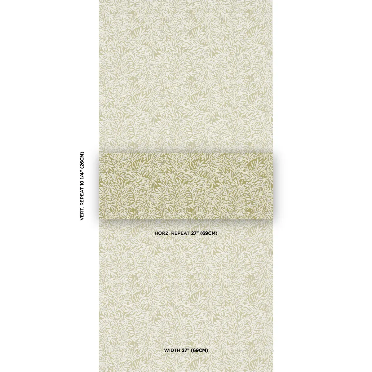 WILLOW LEAF MOSS Schumacher Wallpaper wallpaper - SKU 5004137