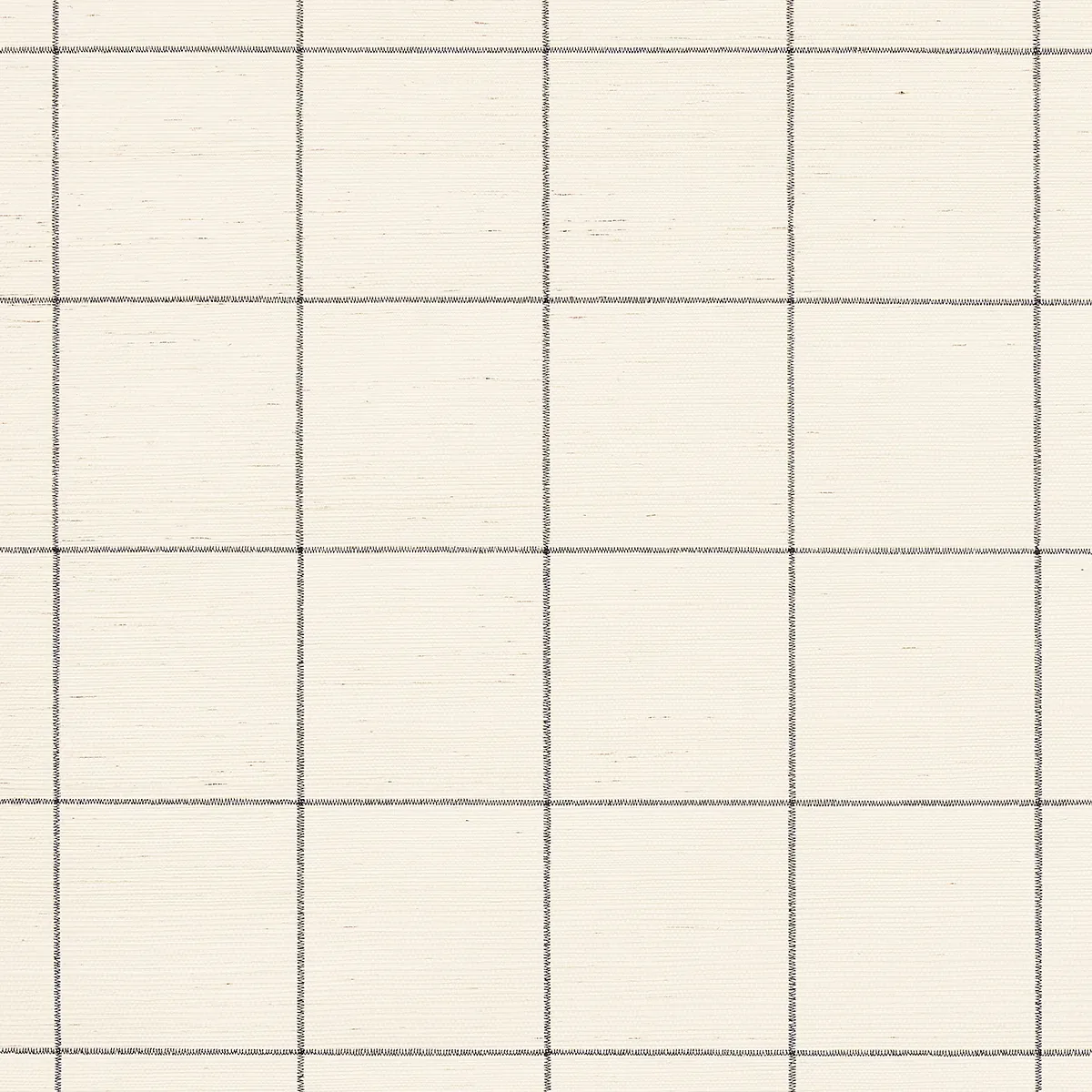 WINDOWPANE EMBROIDERED SISAL CHARCOAL Schumacher Wallpaper wallpaper - SKU 5015202