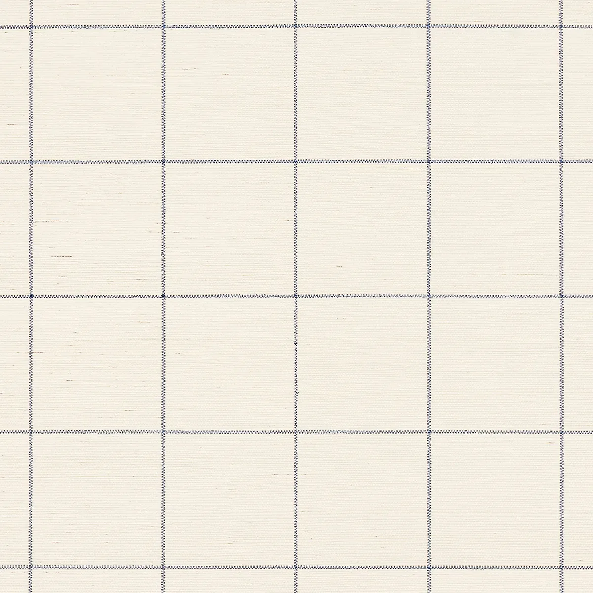 WINDOWPANE EMBROIDERED SISAL NAVY Schumacher Wallpaper wallpaper - SKU 5015200