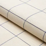 WINDOWPANE EMBROIDERED SISAL NAVY Schumacher Wallpaper wallpaper - SKU 5015200