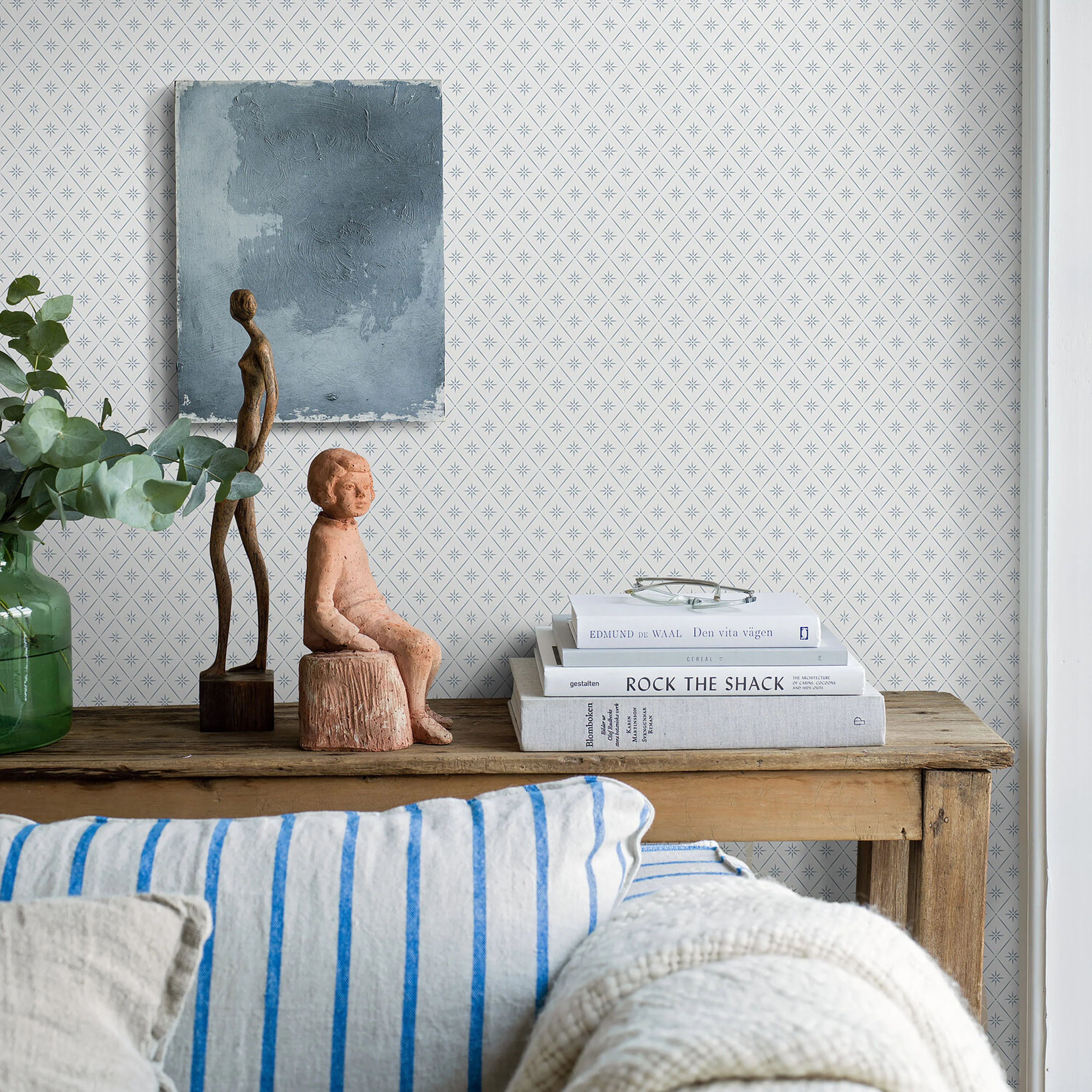 WINDROSE - BLUE Schumacher Wallpaper | Wallpaper Twins WINDROSE BLUE Schumacher Wallpaper wallpaper - SKU 8863