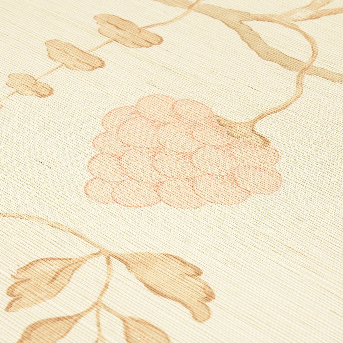 WISTERIA SISAL - AMBER & ROSE Schumacher Wallpaper | Wallpap WISTERIA SISAL AMBER & ROSE Schumacher Wallpaper wallpaper - SKU 5013701