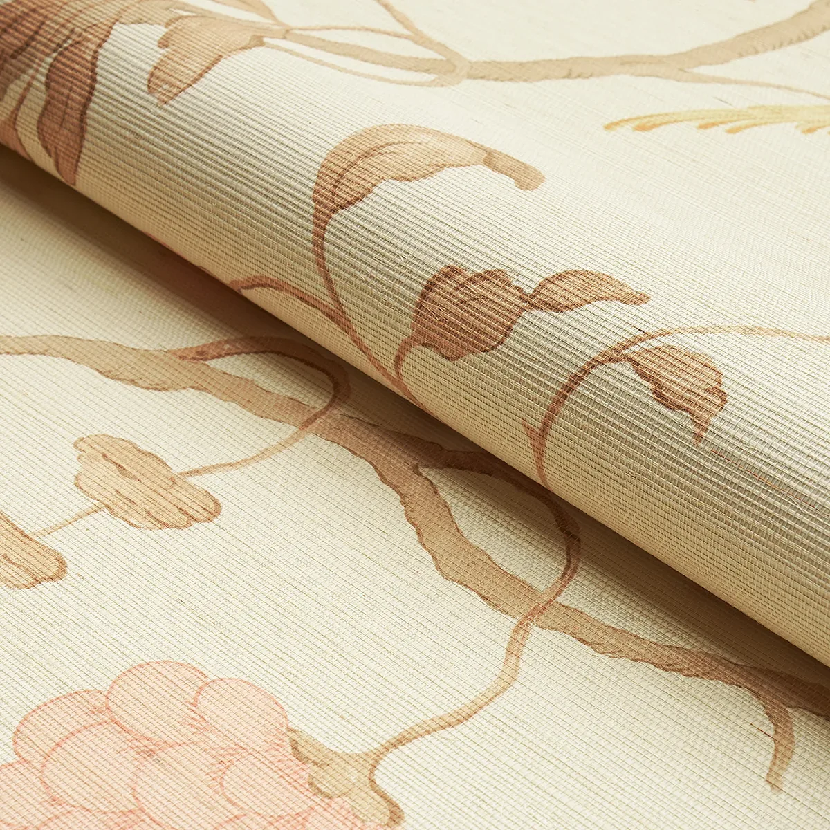 WISTERIA SISAL - AMBER & ROSE Schumacher Wallpaper | Wallpap WISTERIA SISAL AMBER & ROSE Schumacher Wallpaper wallpaper - SKU 5013701