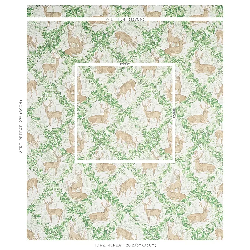 WOBURN MEADOW - FOREST Schumacher Wallpaper | Wallpaper Twin WOBURN MEADOW FOREST Schumacher Wallpaper wallpaper - SKU 5012731