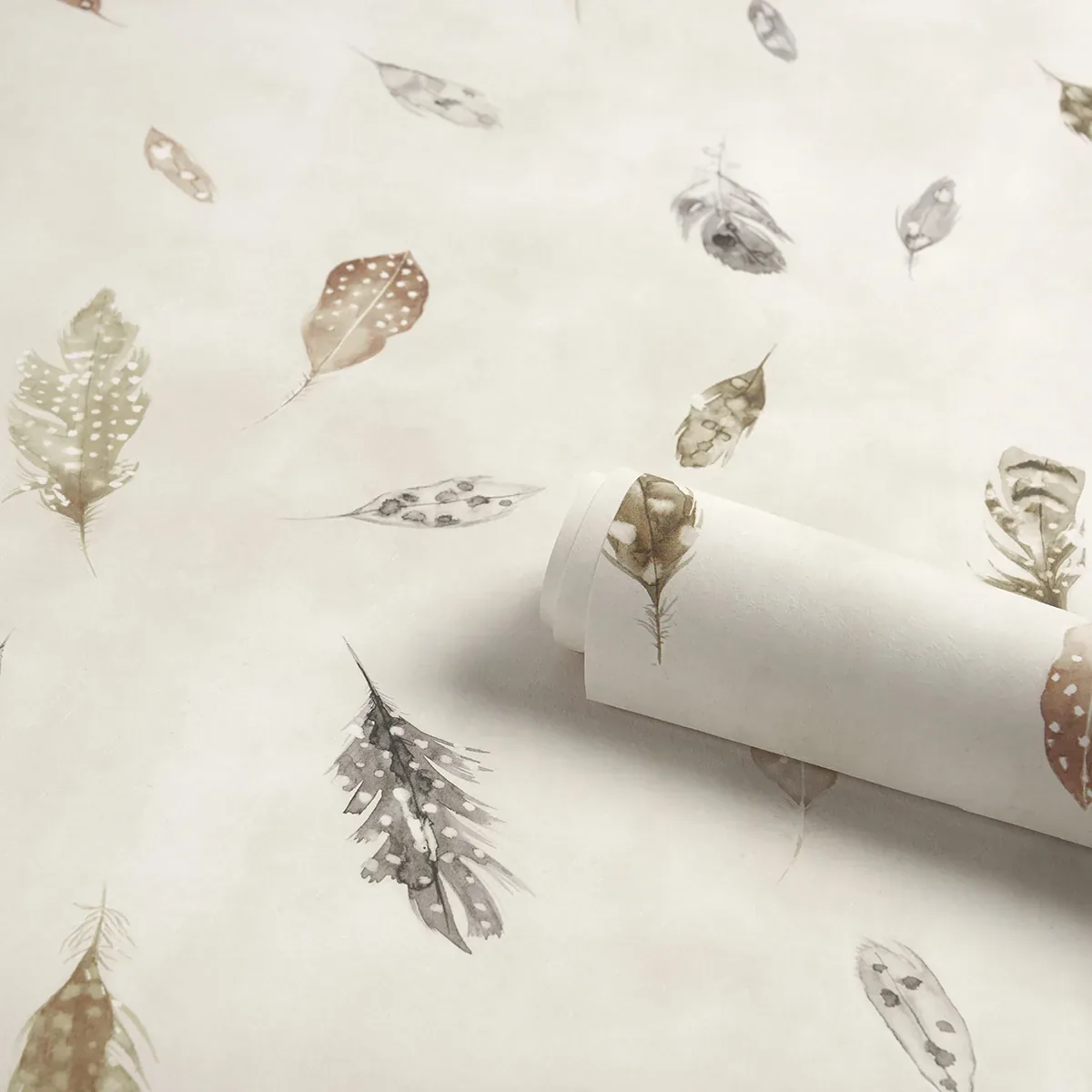 WOODLAND FEATHERS AUTUMN Schumacher Wallpaper wallpaper - SKU 5016061