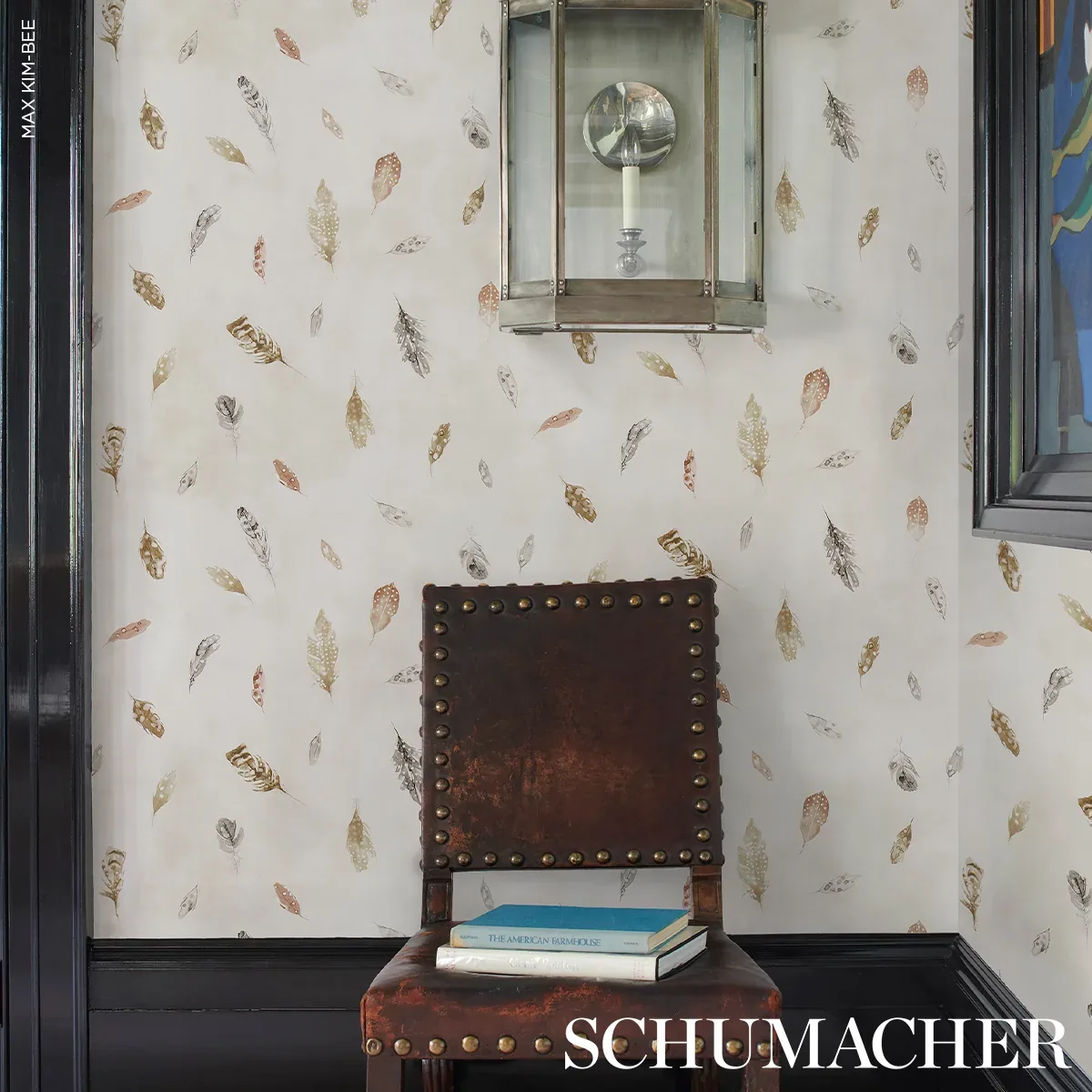 WOODLAND FEATHERS AUTUMN Schumacher Wallpaper wallpaper - SKU 5016061