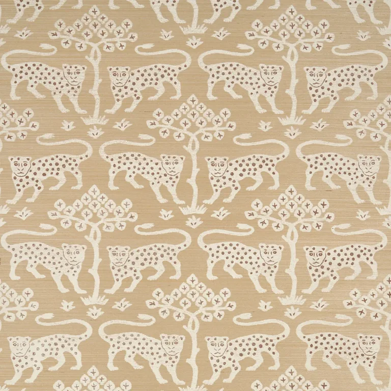 Schumacher WOODLAND LEOPARD SISAL wallpaper