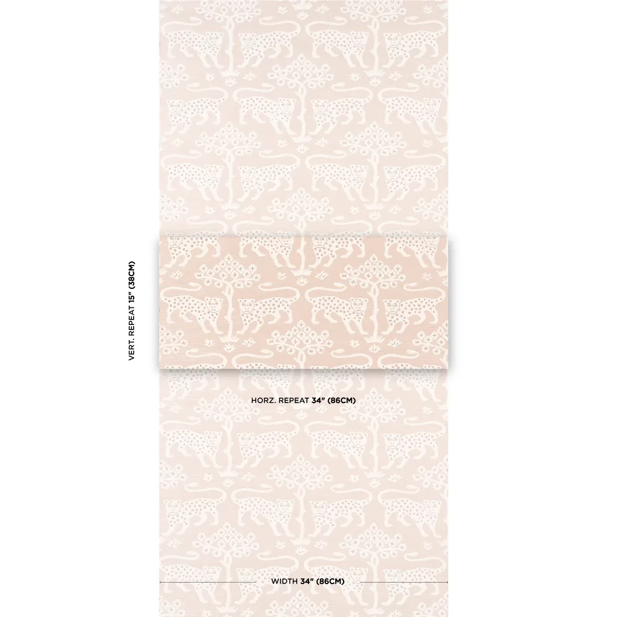 WOODLAND LEOPARD SISAL PETAL Schumacher Wallpaper wallpaper - SKU 5012302