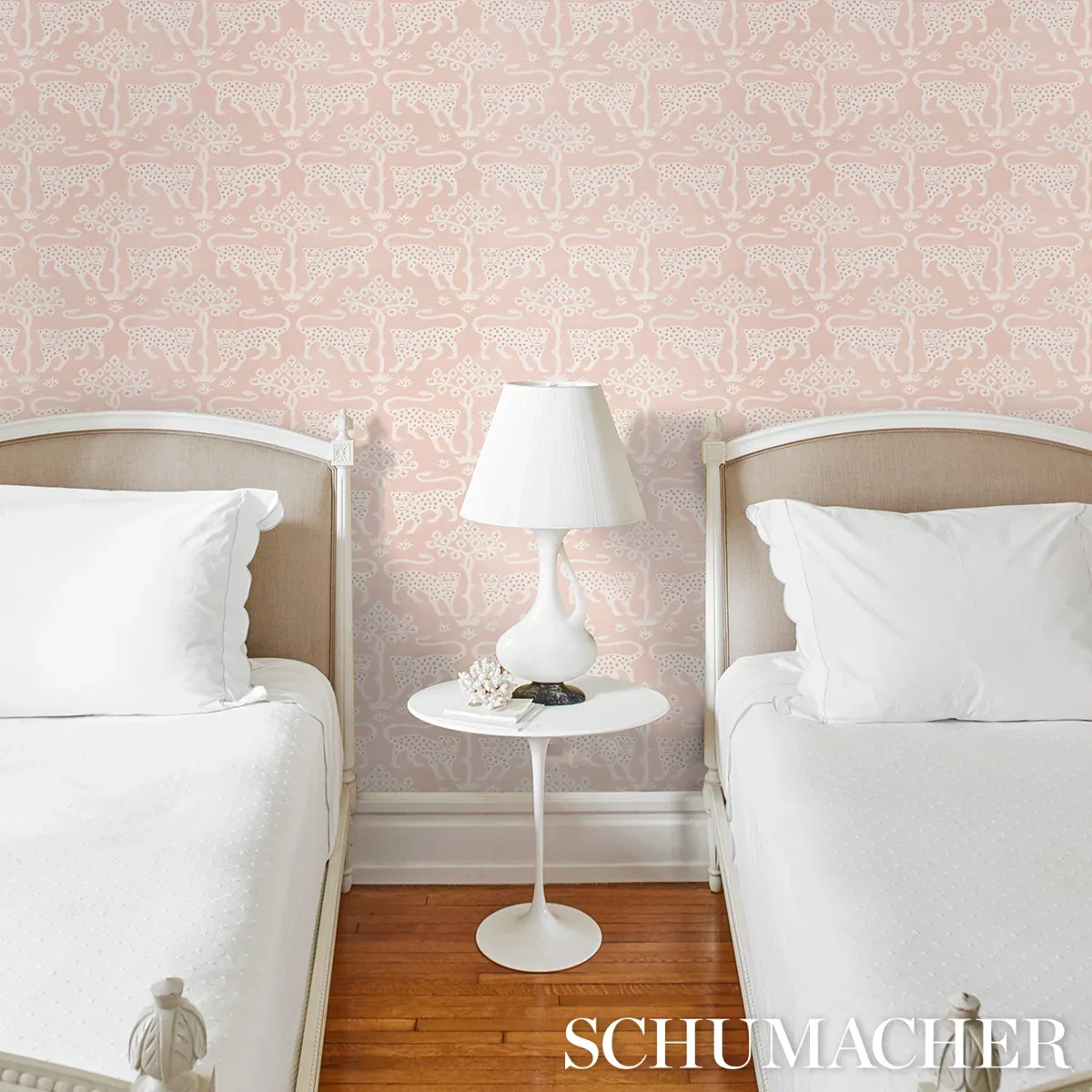 WOODLAND LEOPARD SISAL PETAL Schumacher Wallpaper wallpaper - SKU 5012302