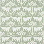 WOODLAND LEOPARD SISAL SEAGLASS Schumacher Wallpaper wallpaper - SKU 5012300