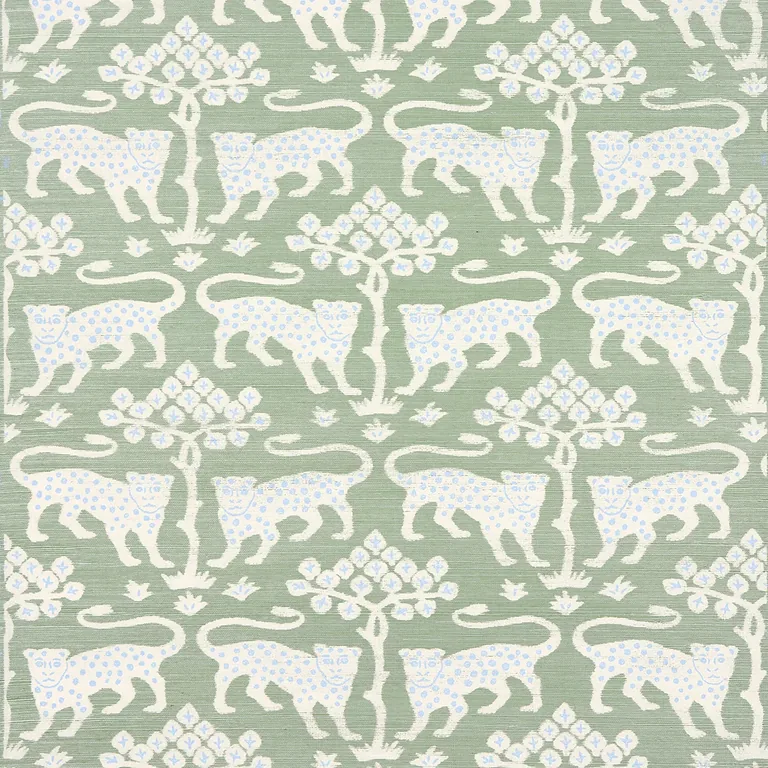 Schumacher WOODLAND LEOPARD SISAL wallpaper