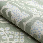 WOODLAND LEOPARD SISAL SEAGLASS Schumacher Wallpaper wallpaper - SKU 5012300