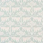 WOODLAND LEOPARD SISAL - WATERBLUE Schumacher Wallpaper | Wa WOODLAND LEOPARD SISAL WATERBLUE Schumacher Wallpaper wallpaper - SKU 5012301