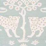 WOODLAND LEOPARD SISAL - WATERBLUE Schumacher Wallpaper | Wa WOODLAND LEOPARD SISAL WATERBLUE Schumacher Wallpaper wallpaper - SKU 5012301