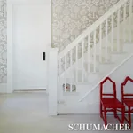 WOODLAND SILHOUETTE SISAL FOG Schumacher Wallpaper wallpaper - SKU 5008281
