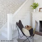 WOODLAND SILHOUETTE SISAL - SKY Schumacher Wallpaper | Wallp WOODLAND SILHOUETTE SISAL SKY Schumacher Wallpaper wallpaper - SKU 5008284