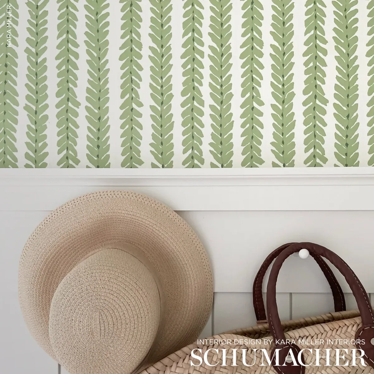 WOODPERRY GREEN Schumacher Wallpaper wallpaper - SKU 5008791