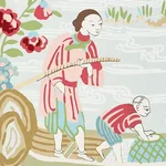 YANGTZE RIVER AQUA Schumacher Wallpaper wallpaper - SKU 5009091