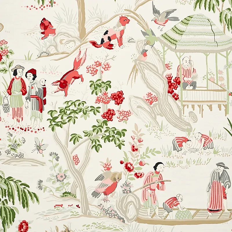 YANGTZE RIVER IVORY Schumacher Wallpaper wallpaper - SKU 5009090