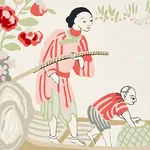 YANGTZE RIVER IVORY Schumacher Wallpaper wallpaper - SKU 5009090