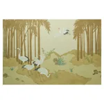 YASHINOKI CRANE PANEL SET - GOLD Schumacher Wallpaper | Wall YASHINOKI CRANE PANEL SET GOLD Schumacher Wallpaper wallpaper - SKU 5011700