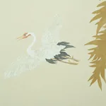 YASHINOKI CRANE PANEL SET - GOLD Schumacher Wallpaper | Wall YASHINOKI CRANE PANEL SET GOLD Schumacher Wallpaper wallpaper - SKU 5011700