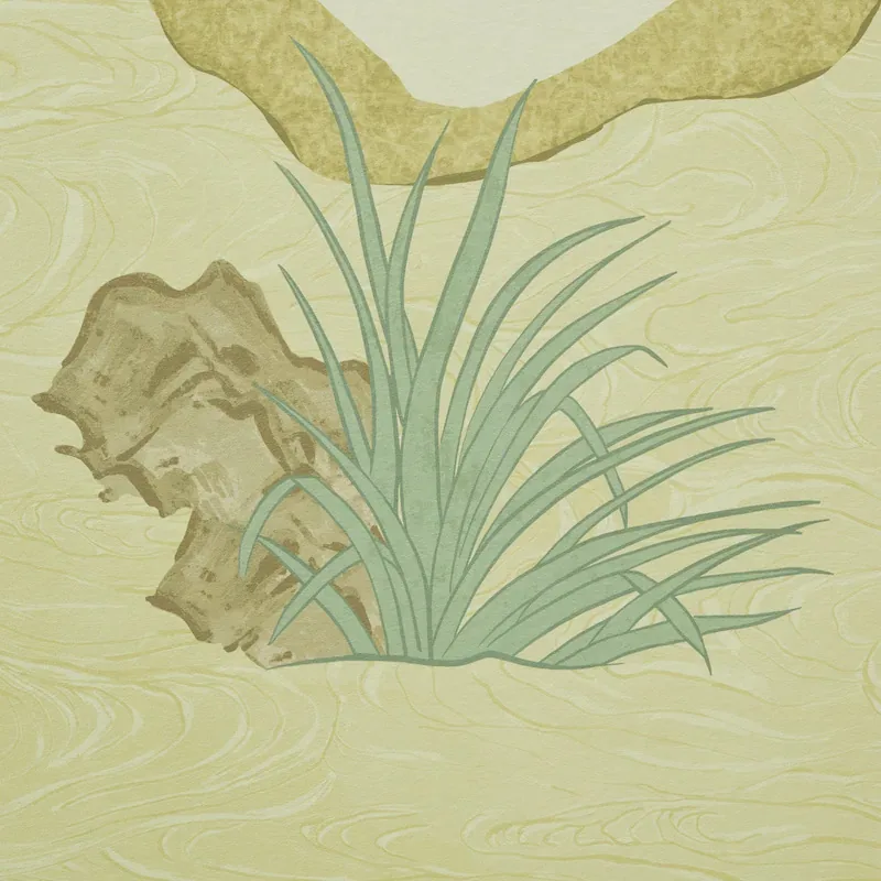 YASHINOKI CRANE PANEL SET - GOLD Schumacher Wallpaper | Wall YASHINOKI CRANE PANEL SET GOLD Schumacher Wallpaper wallpaper - SKU 5011700
