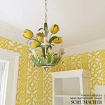 Schumacher ZANZIBAR TRELLIS - CANARY Wallpaper | Buy Online Schumacher ZANZIBAR TRELLIS wallpaper, color CANARY, SKU 5006940