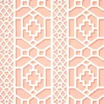 ZANZIBAR TRELLIS CORAL Schumacher Wallpaper wallpaper - SKU 5006946