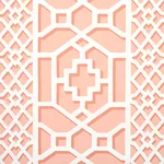 ZANZIBAR TRELLIS CORAL Schumacher Wallpaper wallpaper - SKU 5006946