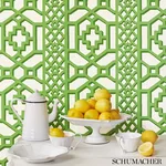 ZANZIBAR TRELLIS - JADE Schumacher Wallpaper | Wallpaper Twi ZANZIBAR TRELLIS JADE Schumacher Wallpaper wallpaper - SKU 5006941