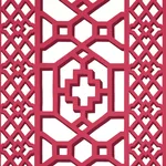 ZANZIBAR TRELLIS - LAQUER RED Schumacher Wallpaper | Wallpap ZANZIBAR TRELLIS LAQUER RED Schumacher Wallpaper wallpaper - SKU 5006948