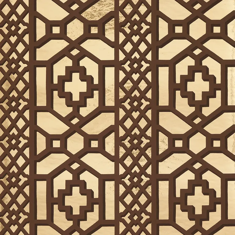 Schumacher ZANZIBAR TRELLIS MYLAR wallpaper